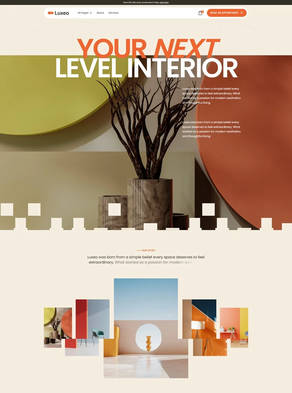 exemple de site web d'architecte d'intérieur