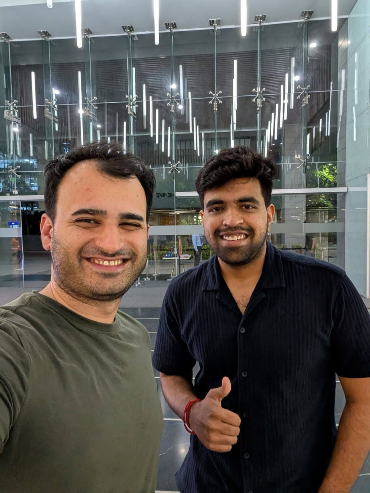 Krishna Kaanth of MaximusLabs AI with Ishan, Founder and CEO of Oliv AI