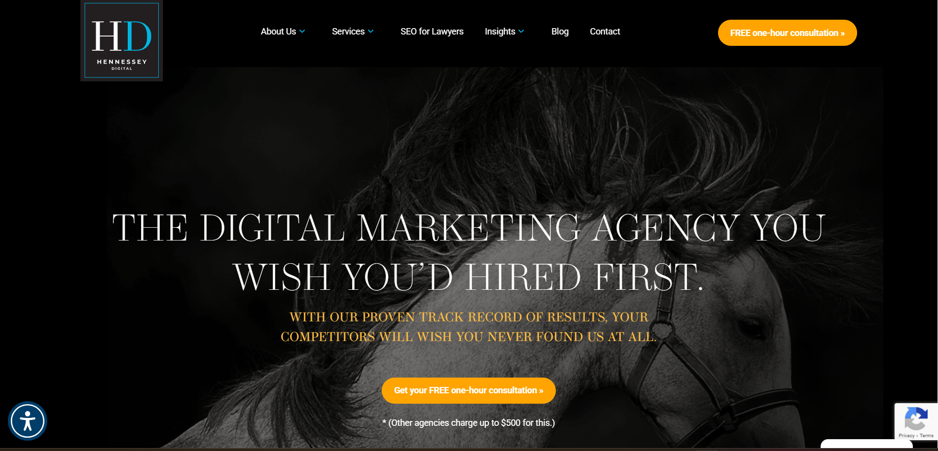 Hennessey Digital homepage the digital marketing agency lawyers wish they hired first with proven results
