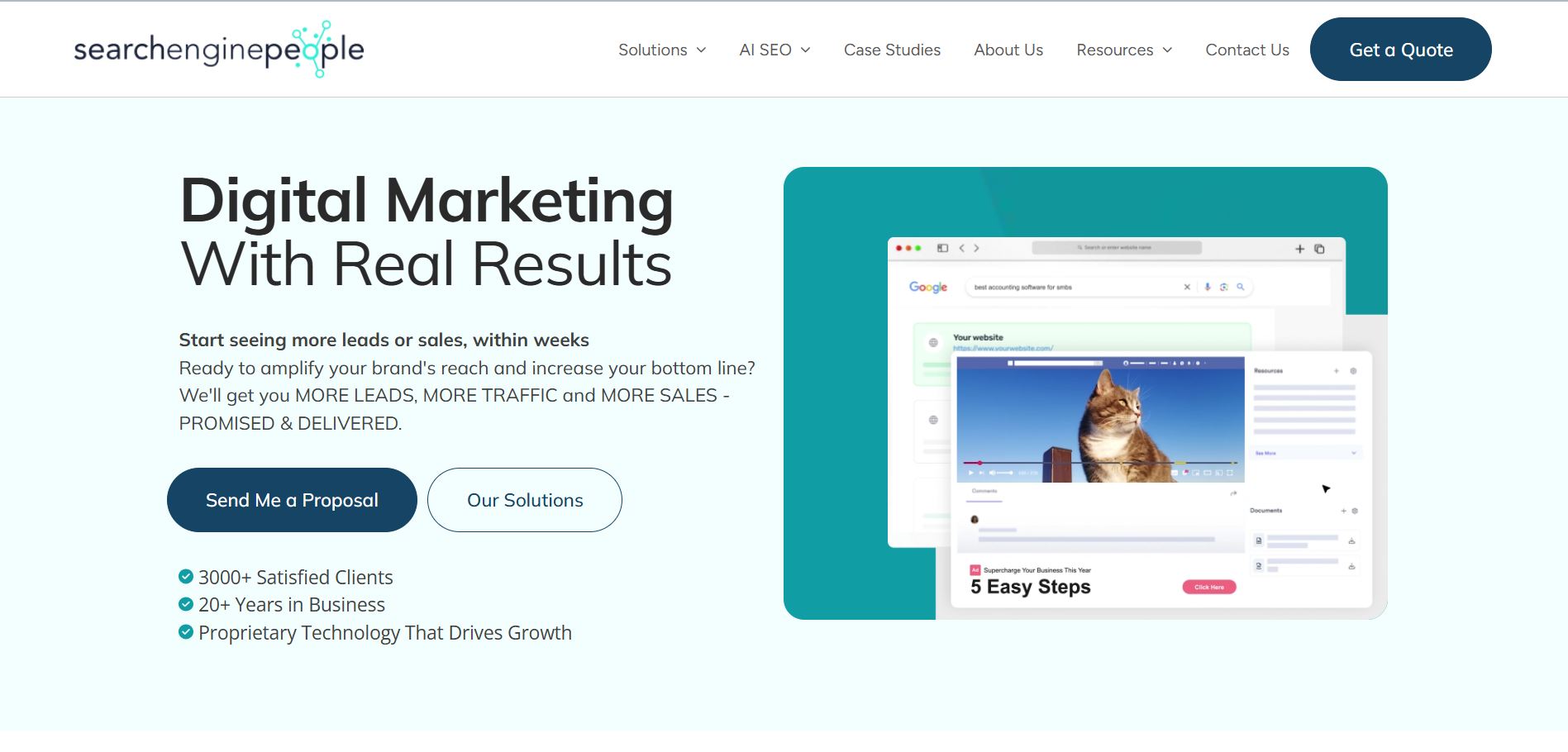  Search Engine People homepage - Integrated marketing team specializing in SEO, PPC, and conversion optimization services