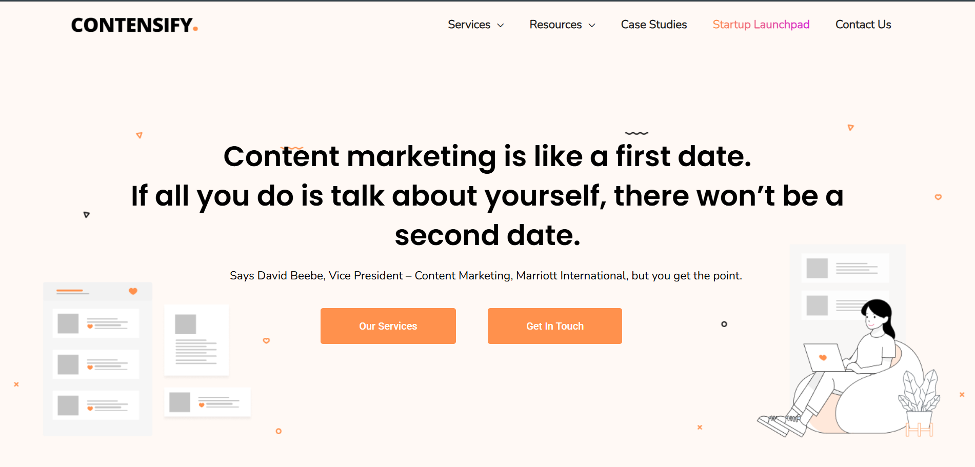 Contensify integrated organic marketing content distribution hub-and-spoke model for B2B SaaS HR Tech