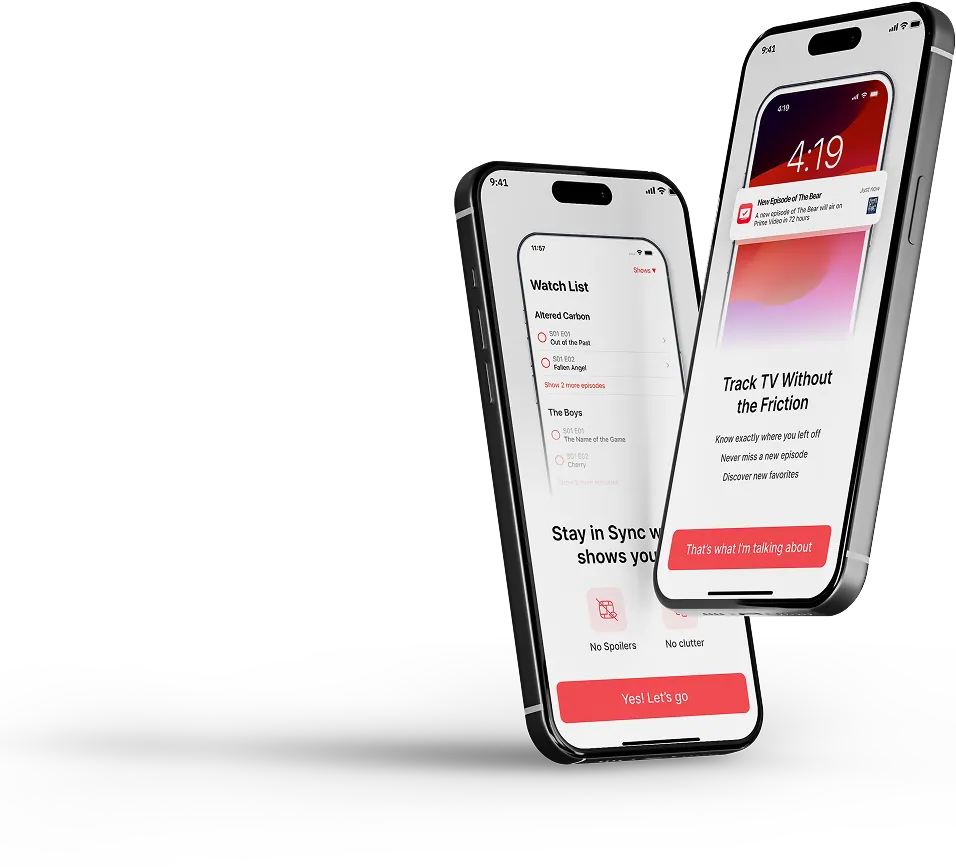 Red version of App Peak app mockup