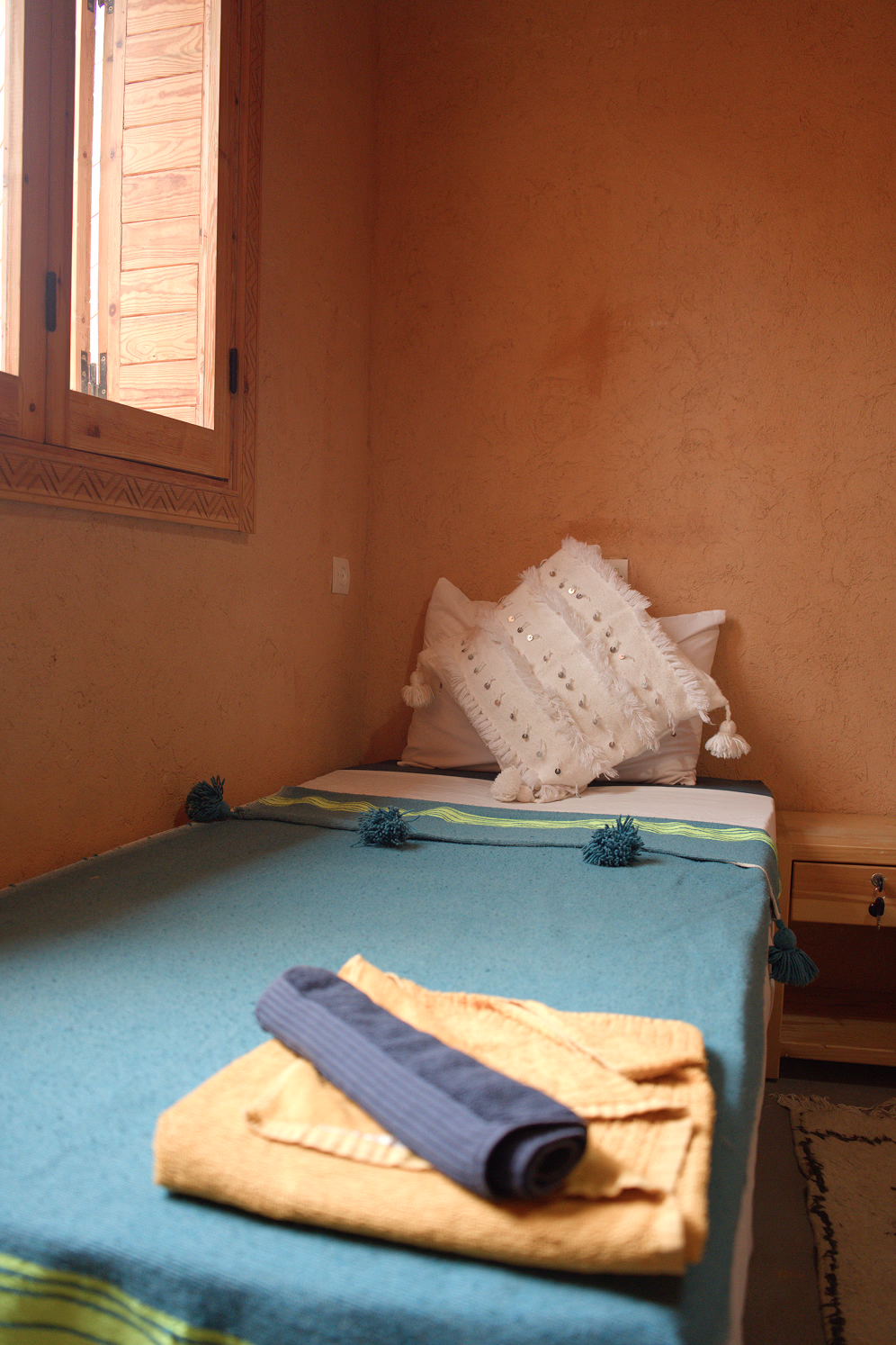 Twin room at Salt House surf camp, Taghazout Bay