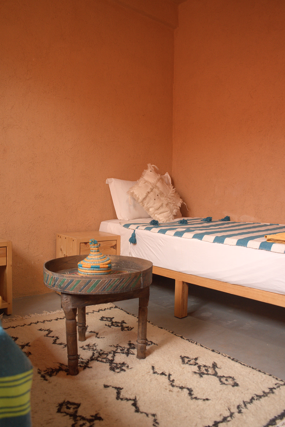 Private twin ensuite room, Salt House Morocco