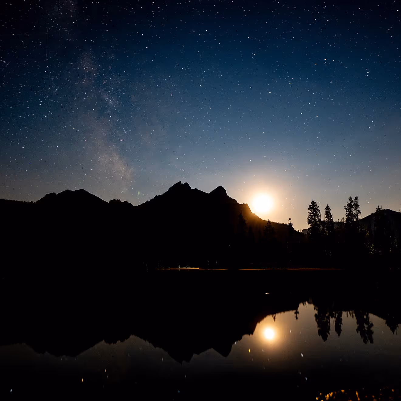The stars and Milky Way at Stanley Lake.