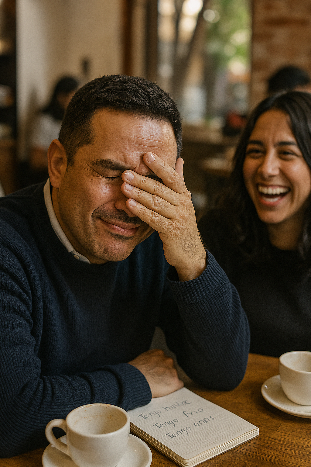 AI character mid-conversation