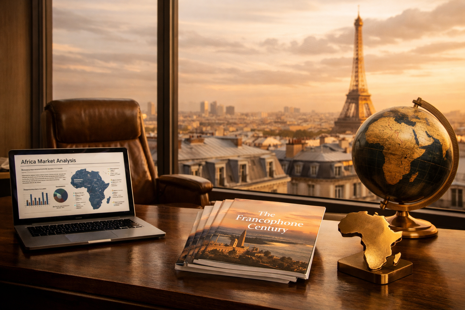 Vibrant African market scene