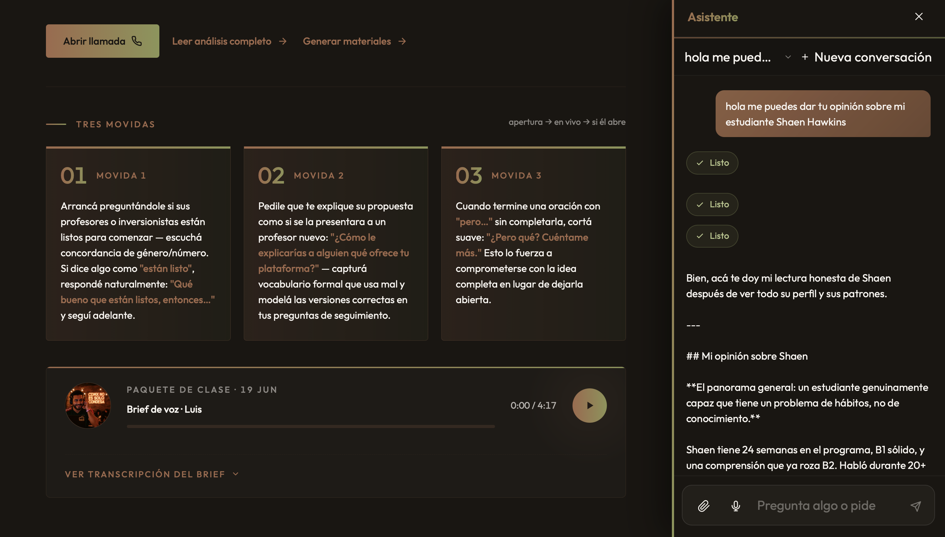 Class prep with AI assistant