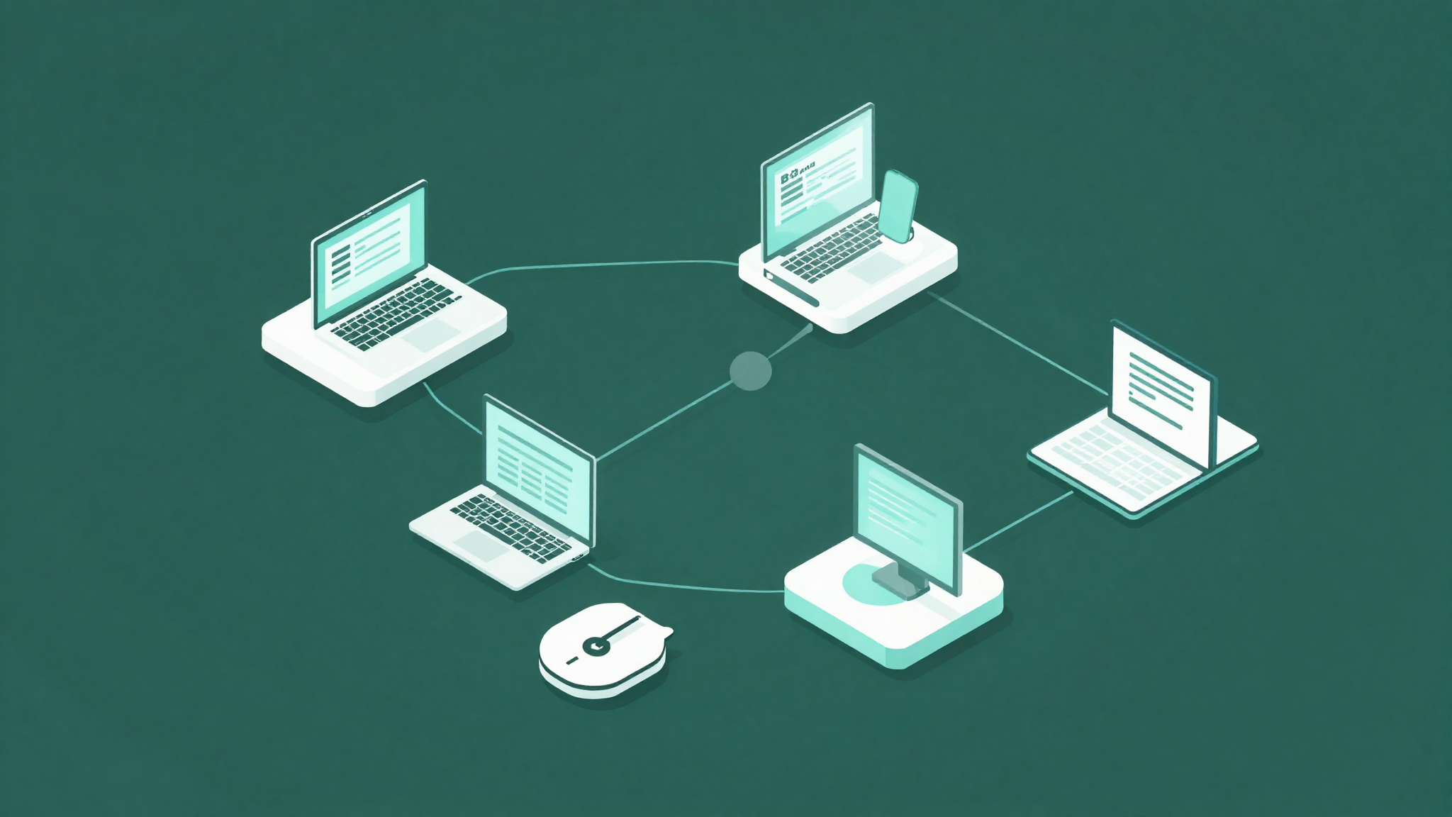 Isometric illustration of B2B wholesale pricing workflow connecting company accounts to catalogs and price lists