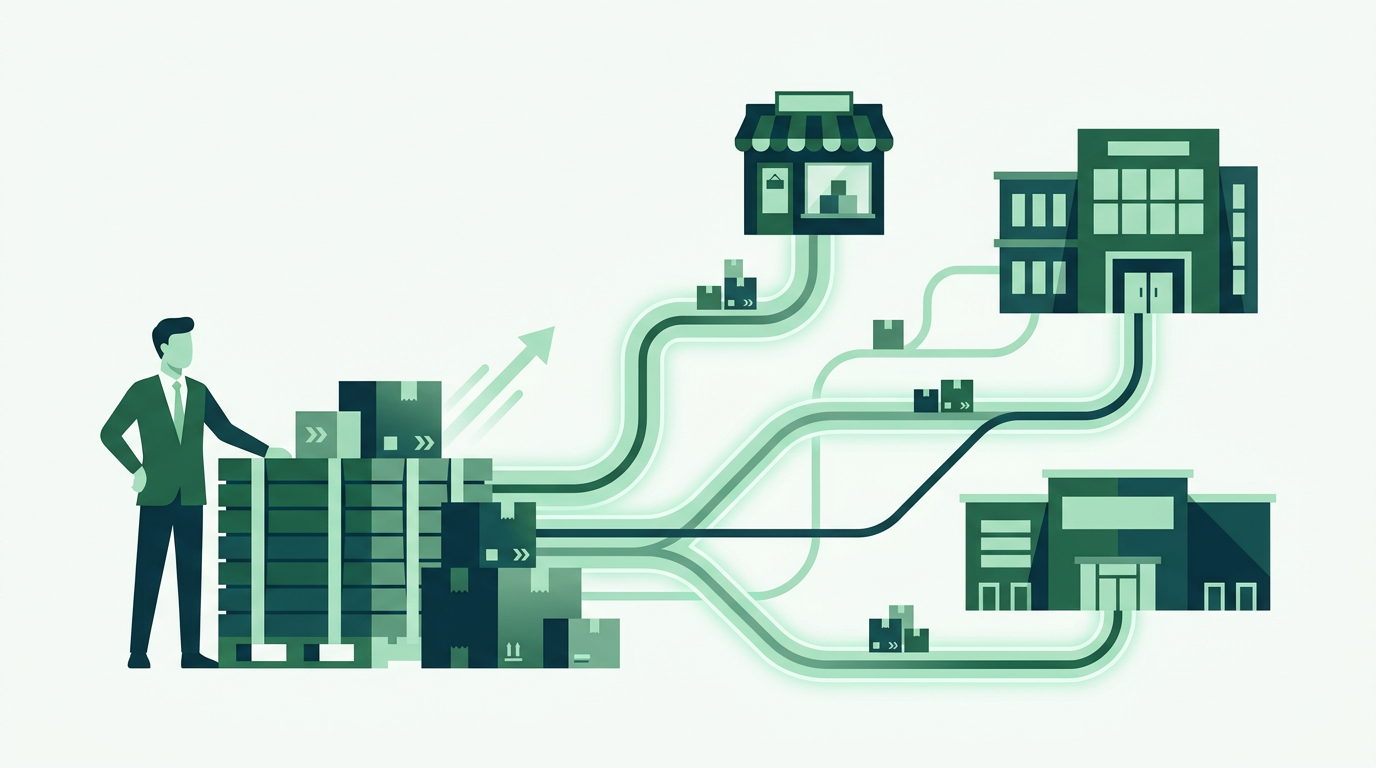 How to sell wholesale on Shopify: a brand shipping bulk orders to multiple retail storefronts