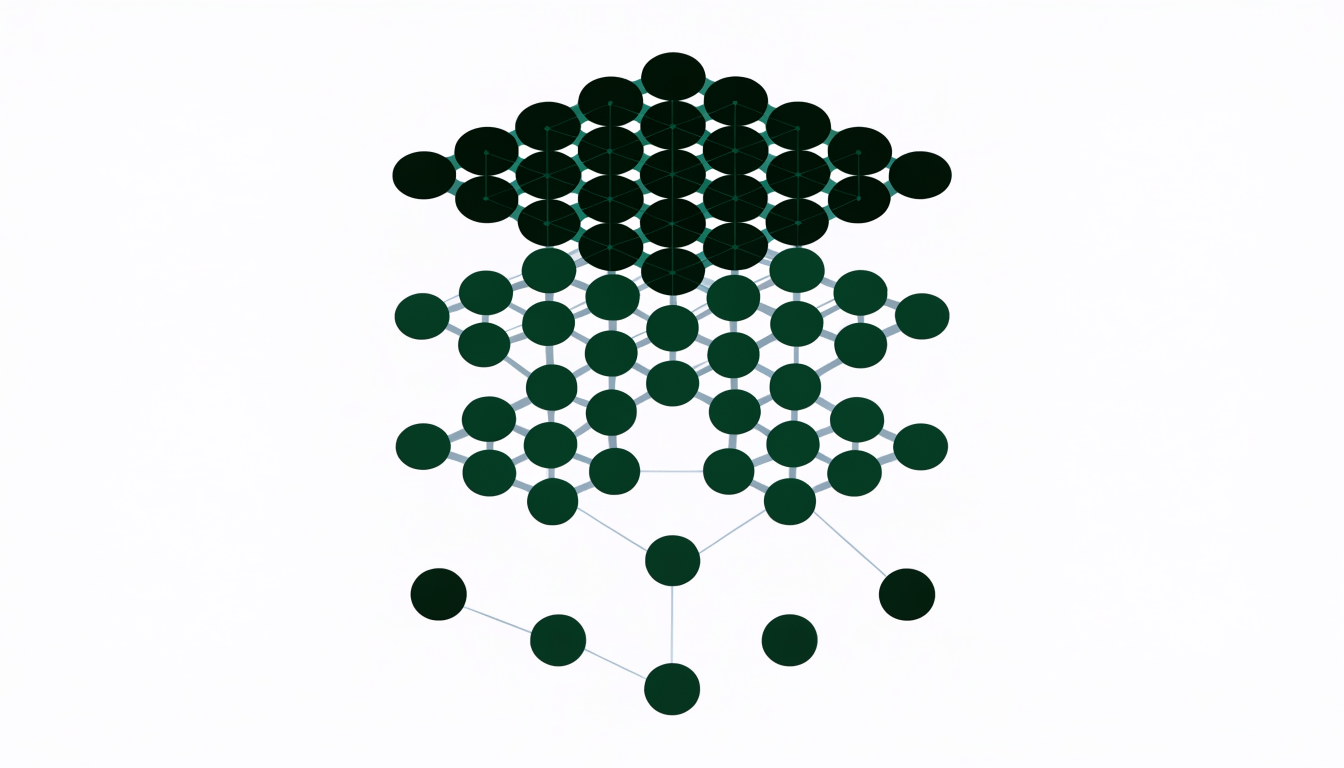 Layered diagram showing how Shopify ERP integration complexity grows from a simple connector to a dense multi-channel integration mesh