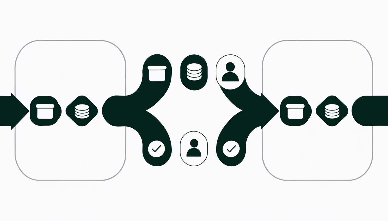 Diagram of two-way data flow in a Shopify ERP integration, with orders and customers moving one way and inventory and fulfillment status moving back