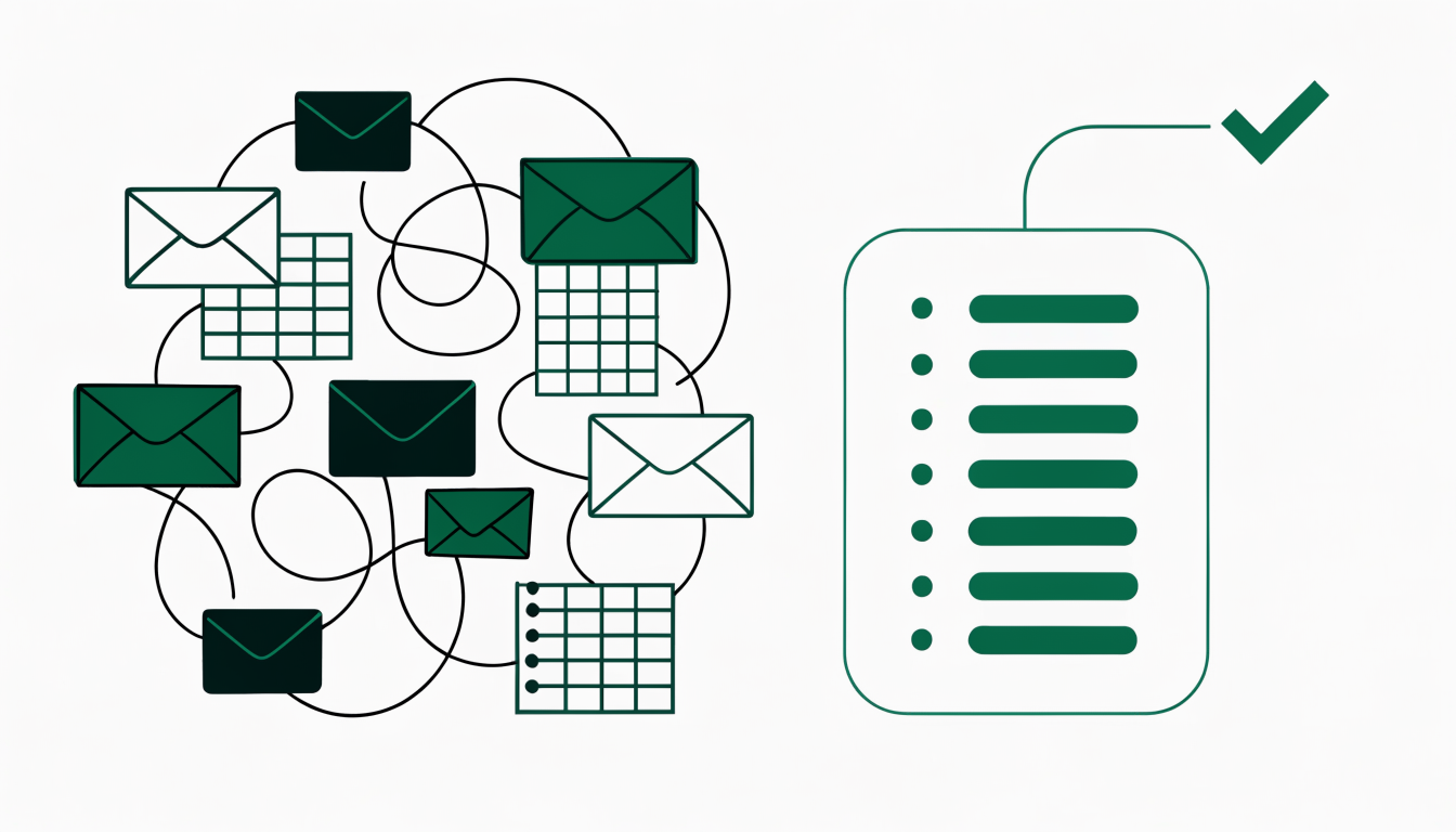 Diagram comparing manual wholesale ordering by email and spreadsheet against a single self-service B2B buyer portal