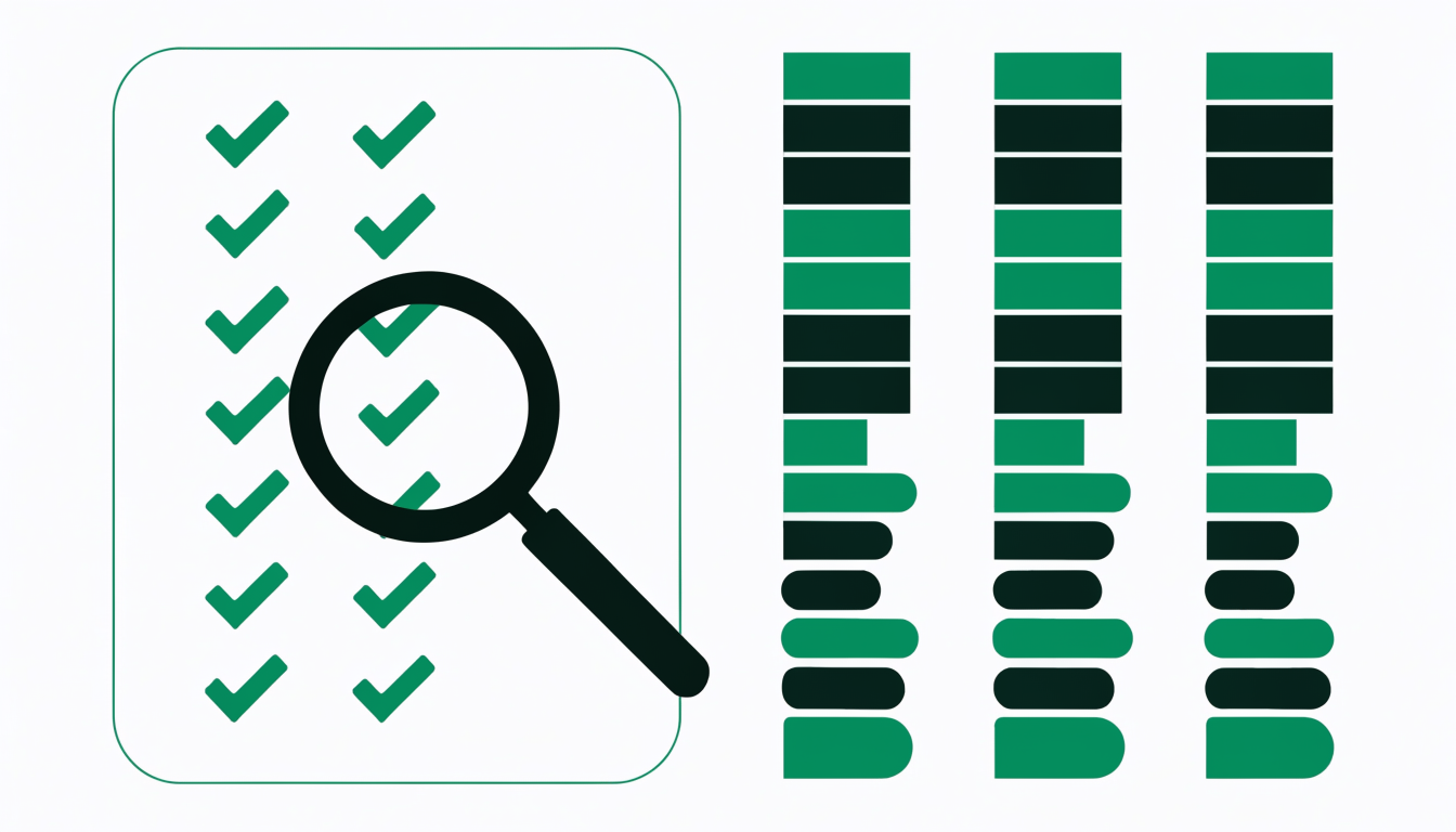Checklist illustration for evaluating and comparing B2B ecommerce solutions