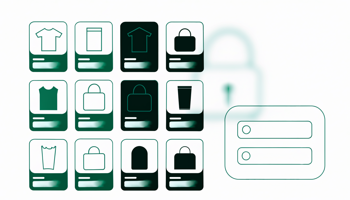 Gated B2B ecommerce catalog with wholesale prices hidden behind a login, compared to an open B2C product grid