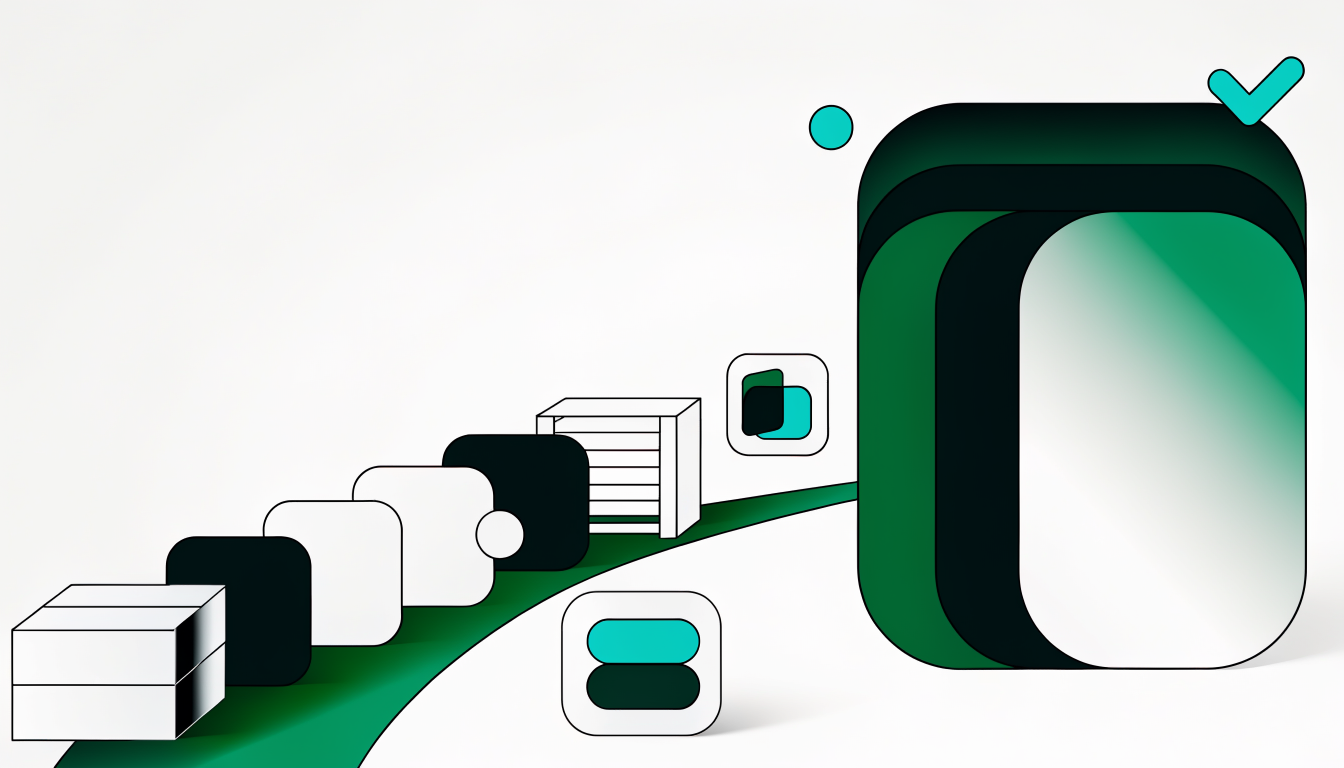 Illustration of a wholesale ordering workflow flowing into a Shopify storefront