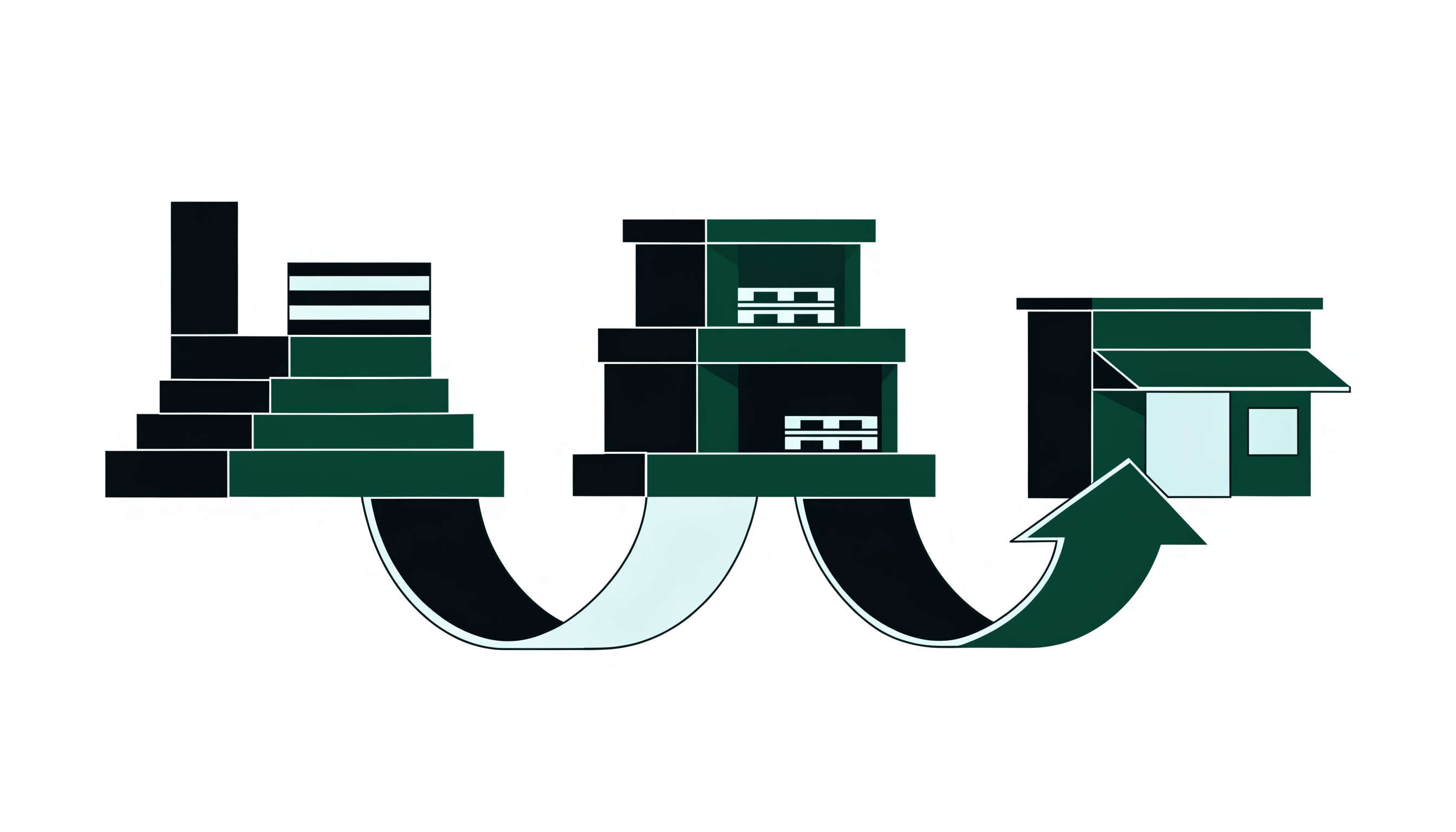 Diagram of the distributor margin stack from manufacturer to warehouse to retail storefront
