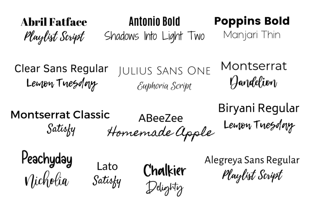 Pinterest Fonts: The ultimate guide to the best font pairings for Pinterest pins - Petite Capsule