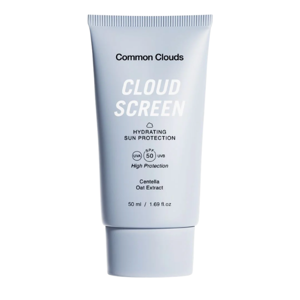 Produktbild som visar solkrämen Cloud Screen från Common Clouds, vit bakgrund