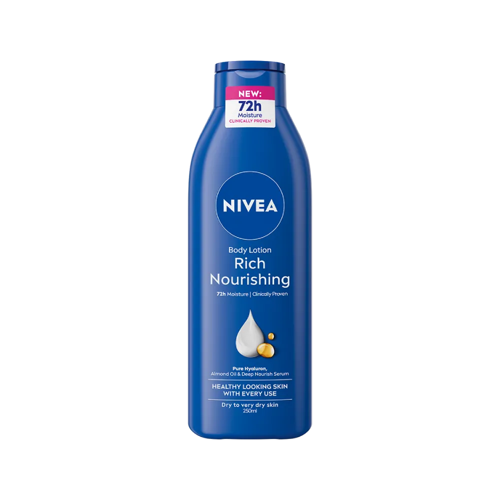 NIVEA Body Lotion Milk Rich Nourishing 72h Moisture