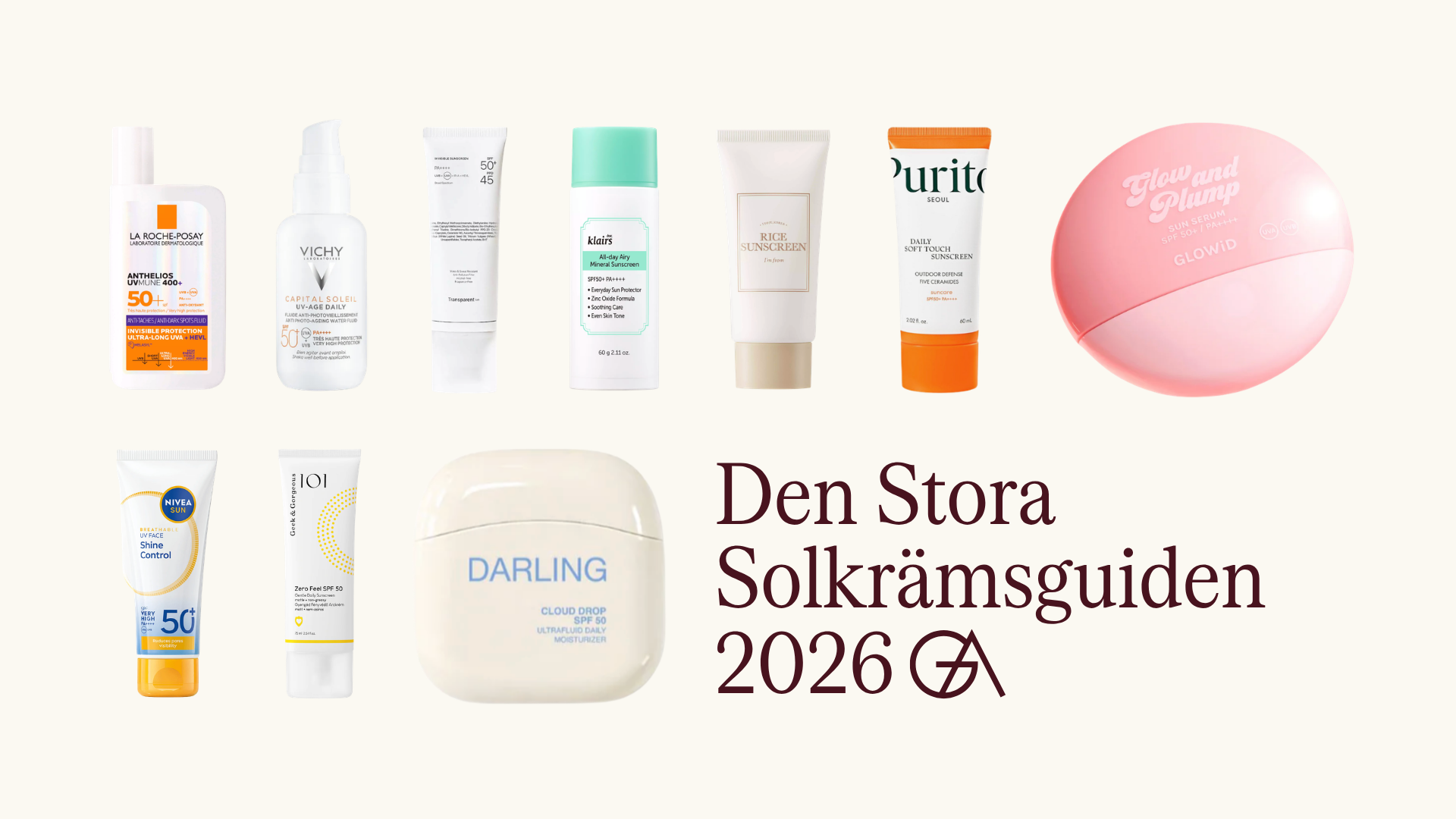 Solkrämsguide, den stora solkrämsguiden 2026, bästa solkrämerna 2026