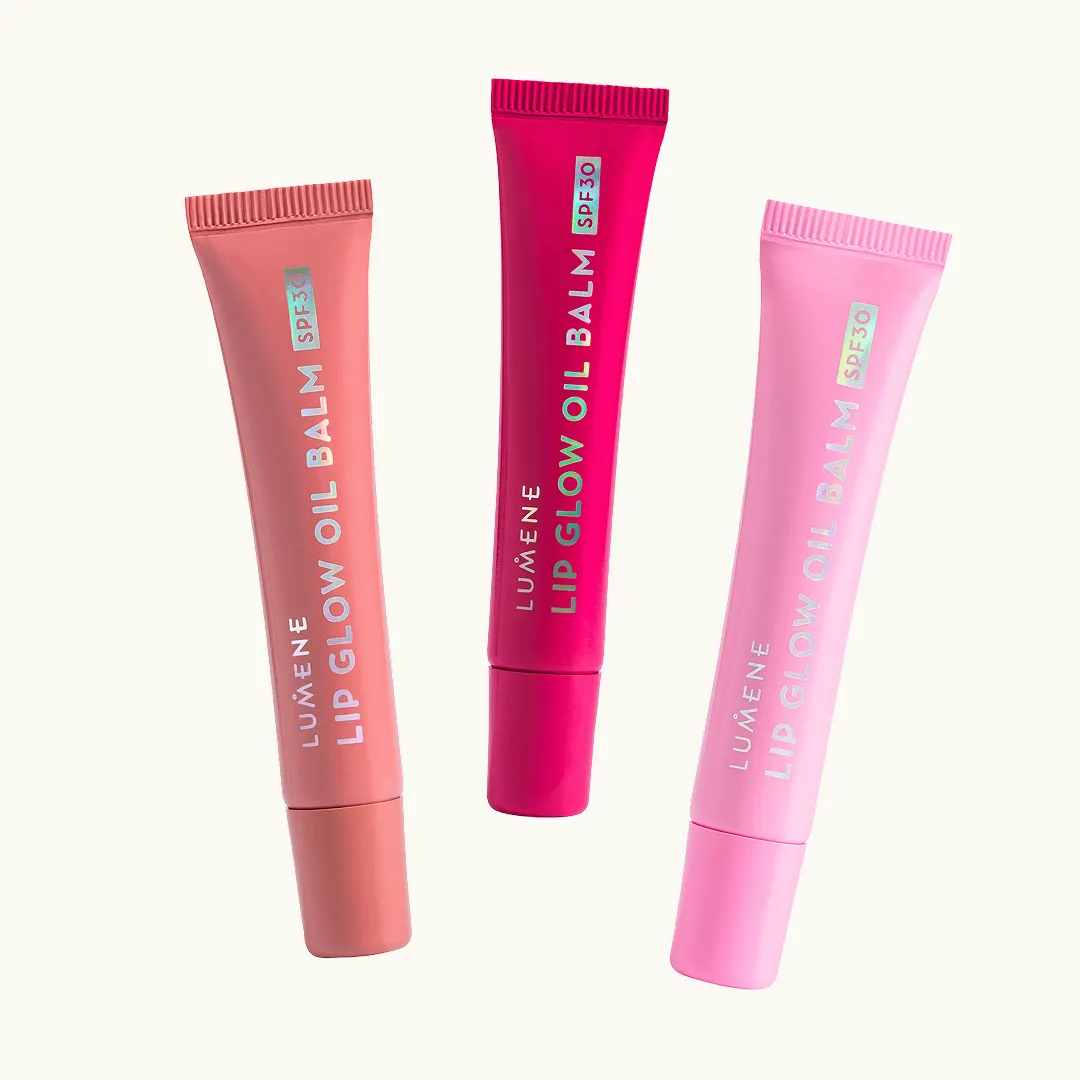 Lumene Lip Glow Oil Balm SPF 30, produktbild, läppglans med SPF