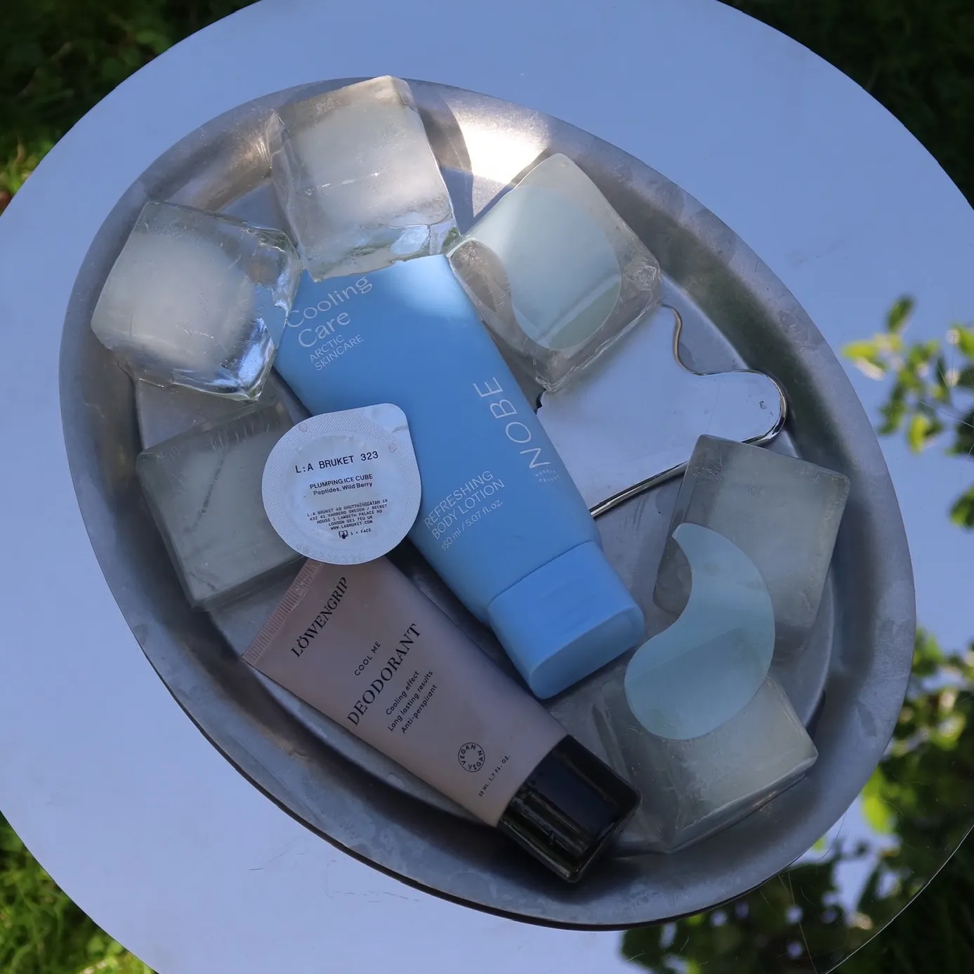 Kylande hudvård. Dr Jart sorbet mask är perfekt på sommaren.