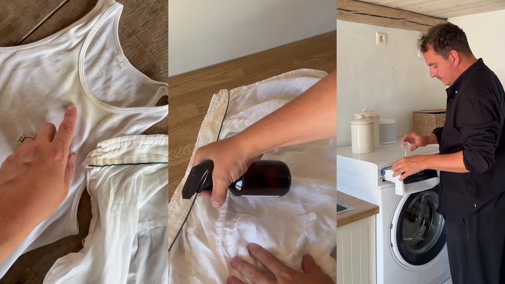 Kevins kvadratmeter, Kevin Florström, visar hur man tar bort solkrämsfläckar från kläder