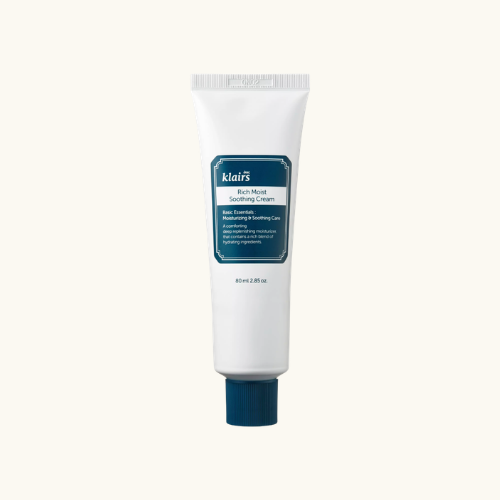 Snäll ansiktskräm för alla hudtyper, kräm både dag och natt, Klairs Rich Moist Soothing Cream, produktbild