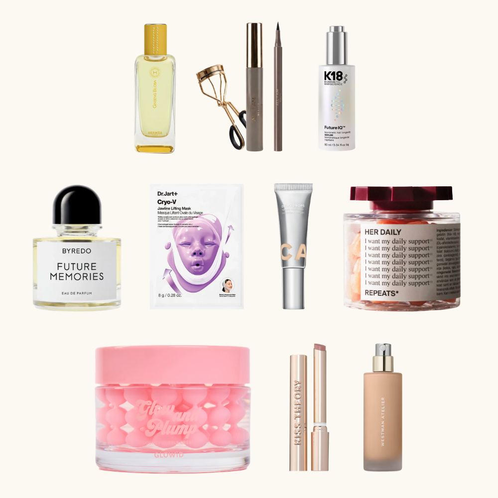 Westman Atelier Suprême Bio-Complex Caia Dewy Drops Serum Concealer K18 FutureIQ™ Biomimetic Hair Longevity Serum Byredo Future Memories GlowID Glow and Plump Bouncy Bubble Cream Dr Jart+ Cryo-V Jawline Lifting Mask Repeats: Kosttillskott i som gummies Anastasia Beverly Hills Kiss Theory ALL I AM Eye Collection  Hermessence Ginseng Biloba