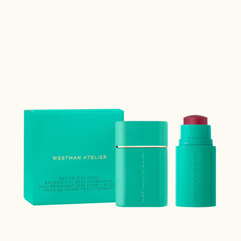 The Petite Sun Tone Bronze + Glassy Flush Duo