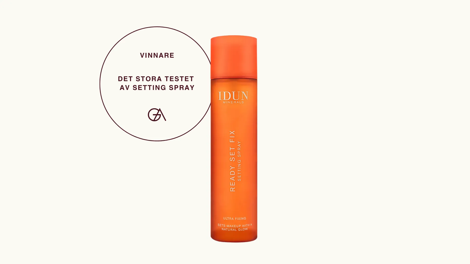 Bäst i test setting spray idun ready set fix, bästa setting spray, recension av setting spray, setting spray bäst i test, idun minerals ready set fix setting spray recension