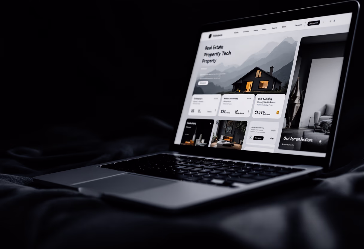 [interface] image of user interface showing property listings (for a real estate tech).