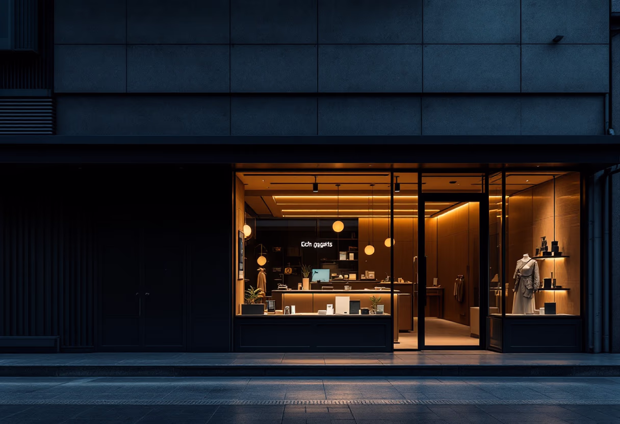 image of physical storefront for a tech gadgets store