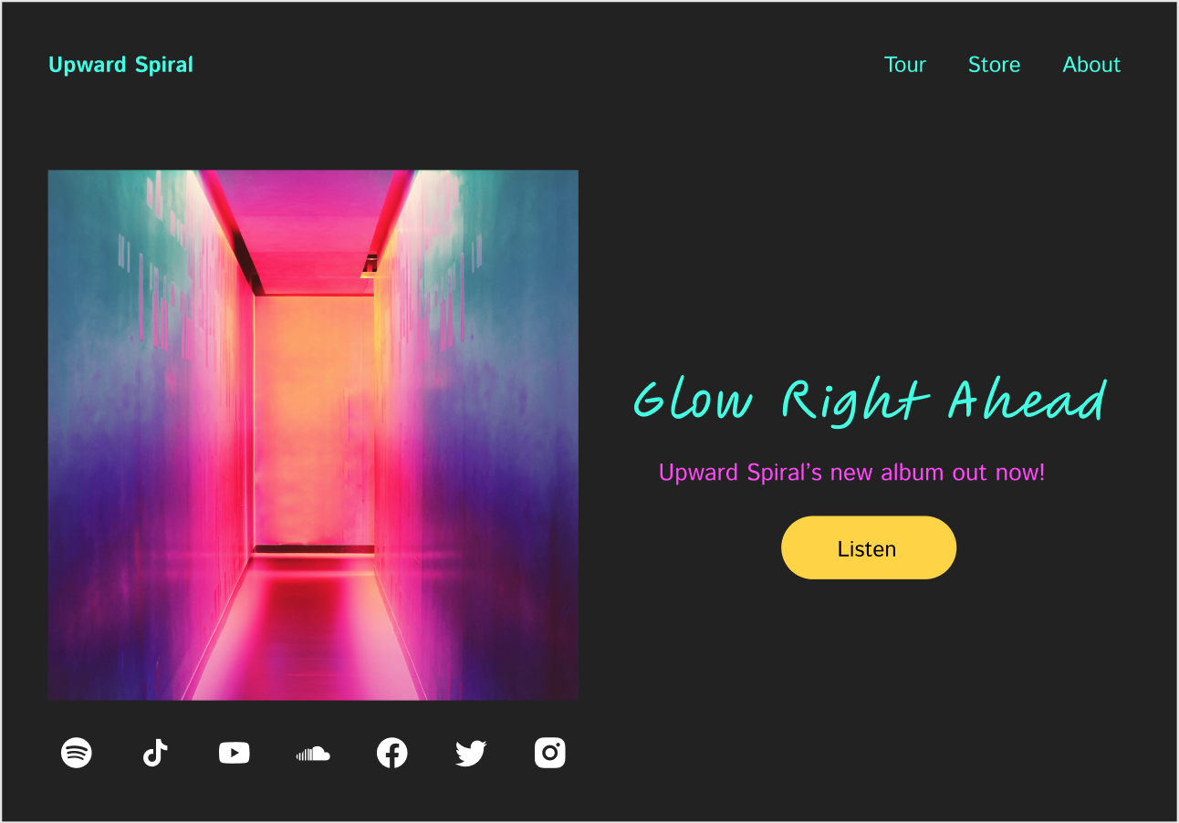 High Fidelity Landing page