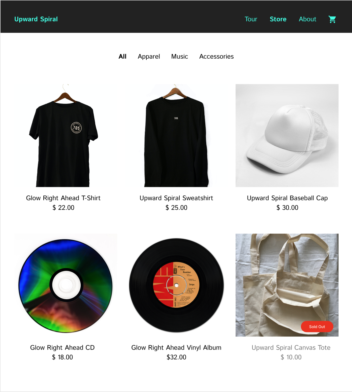 High Fidelity Store page