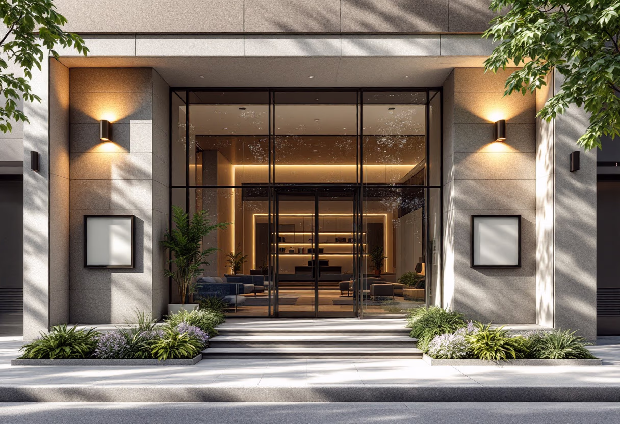 <subject>[background image] image of office building exterior (for a mobility and transportation)</subject>