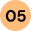 Orange circle with black text '05' on a white background.