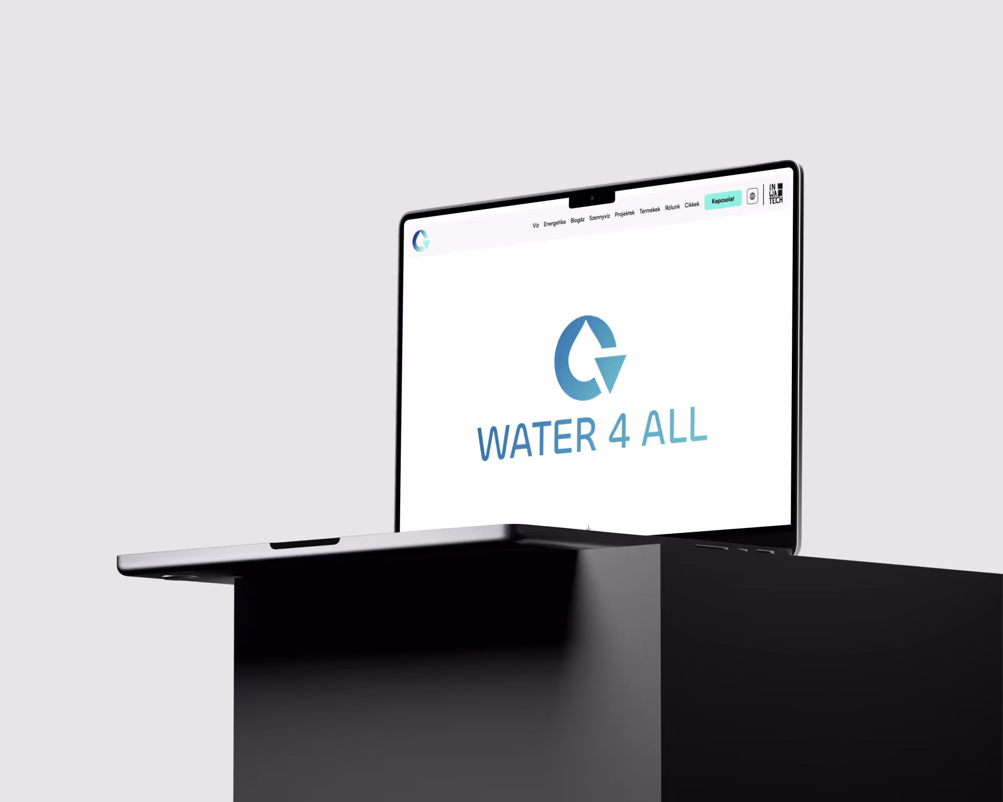 Water 4 All hero szekció laptopon megjelenítve