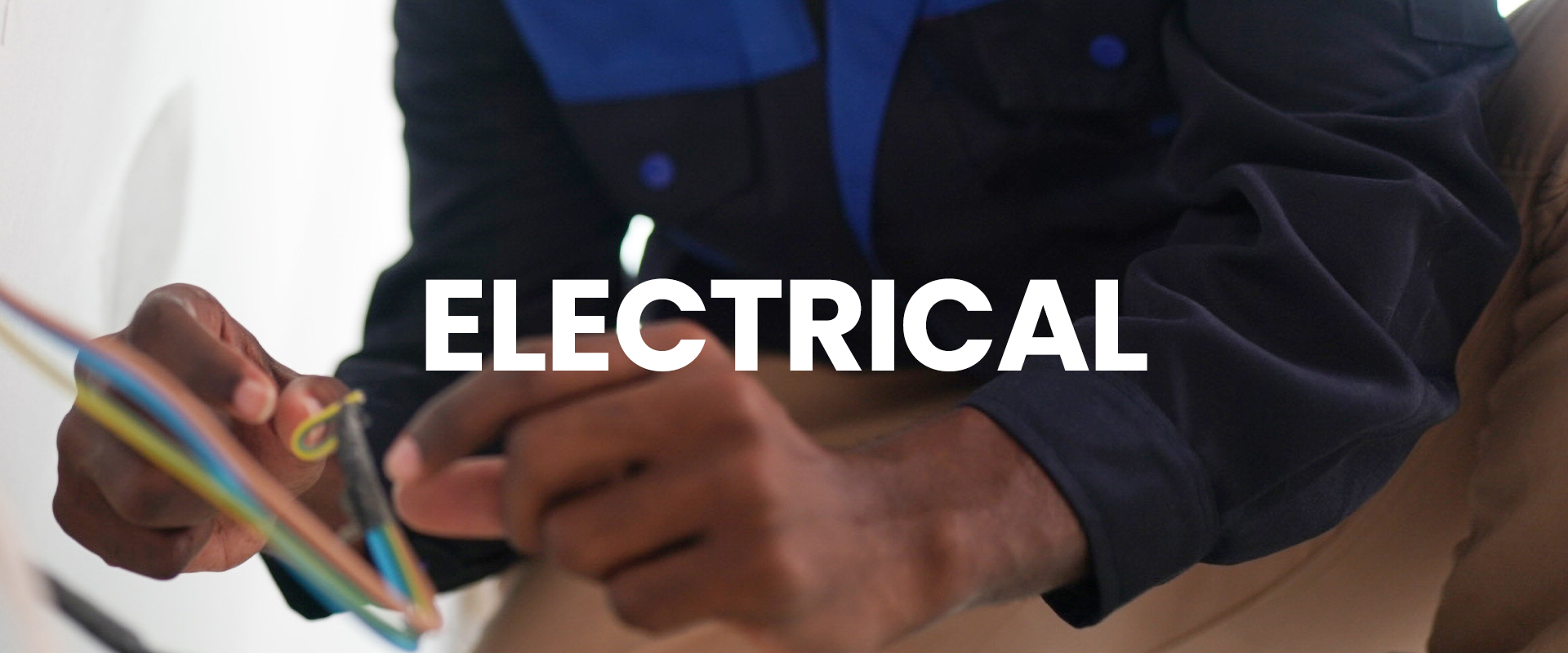 Electrician working on a project