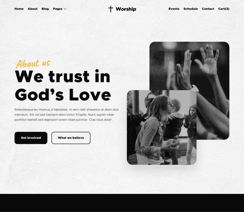 About Page - Worship X Webflow Template