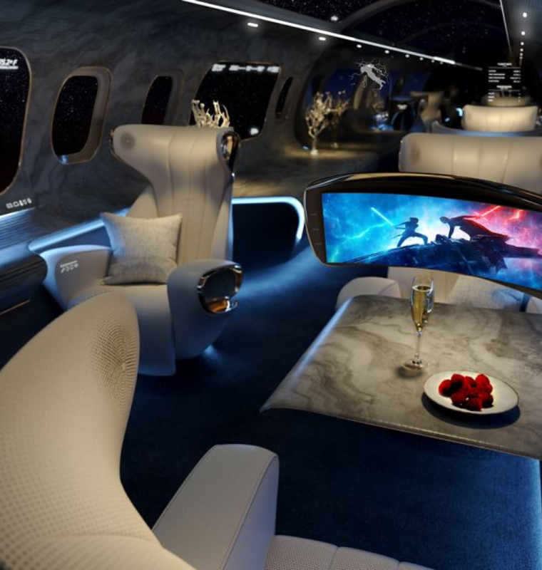 Private Skies Redefined as Ultra-Wealthy Turn Jet Interiors into Moving Art Galleries