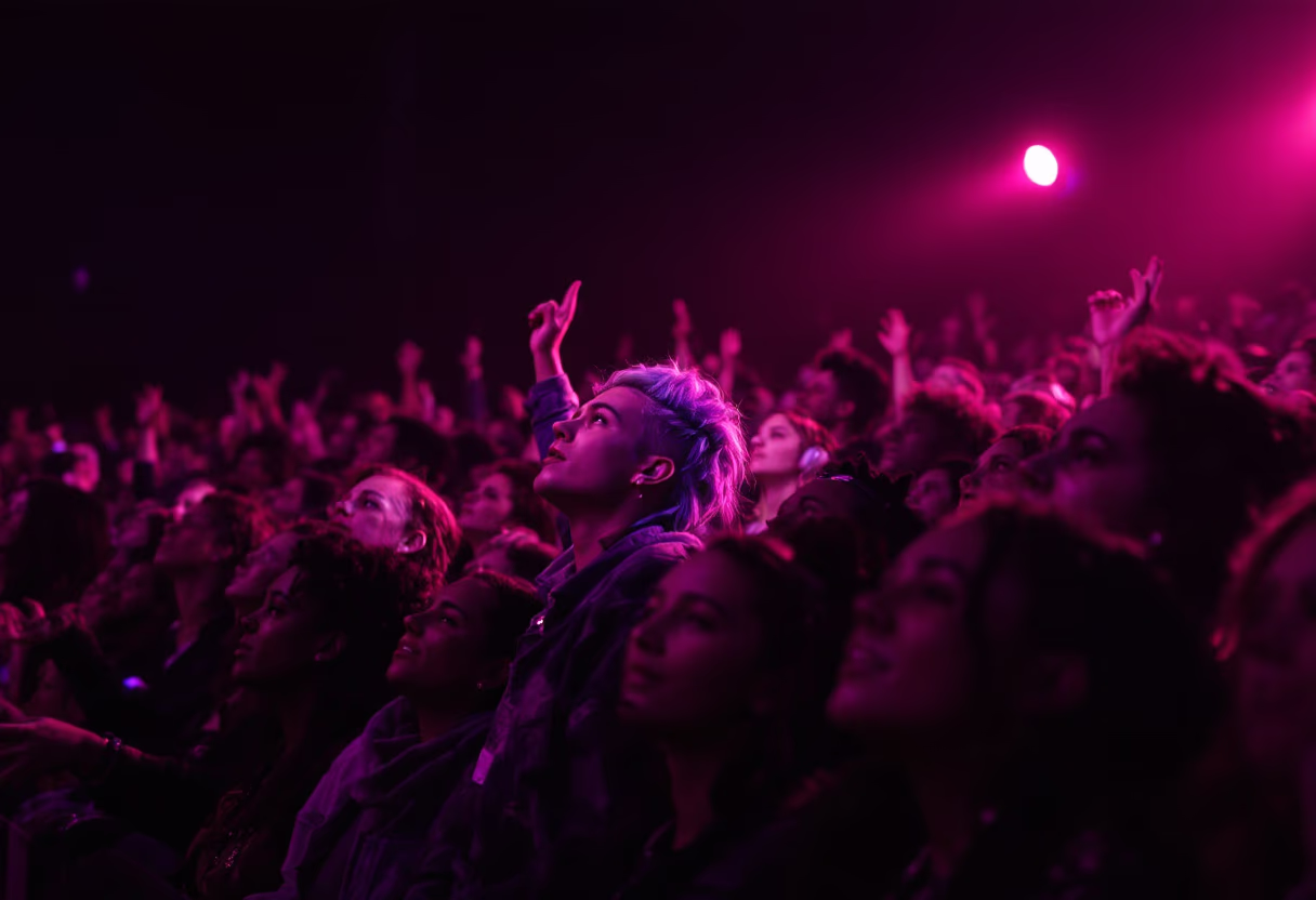 image of music fans at concert