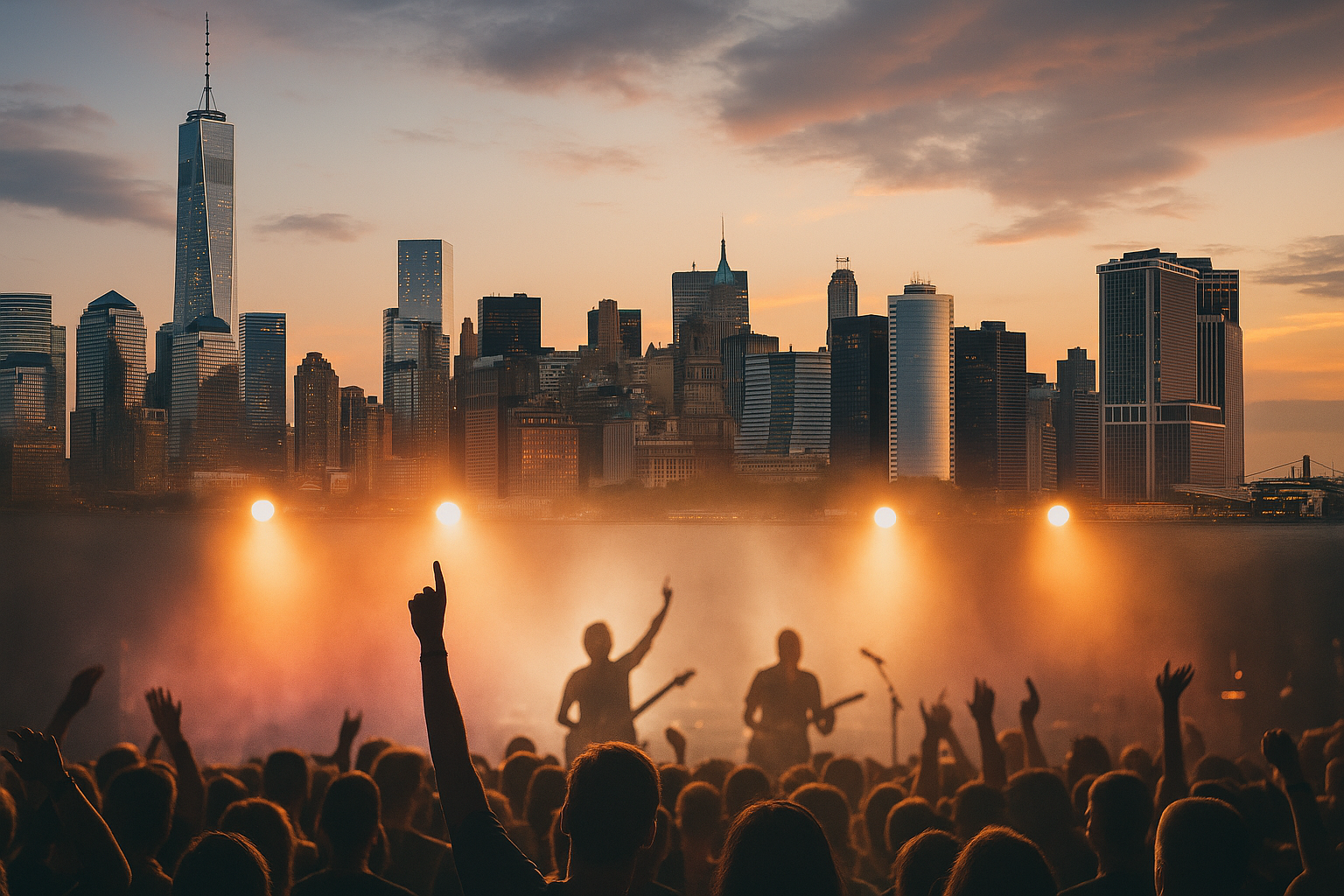 image of band on stage