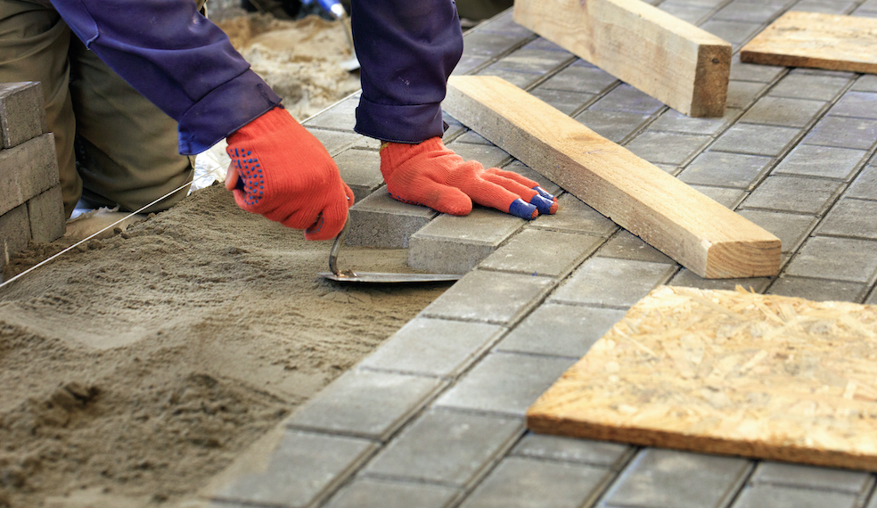 installing pavement