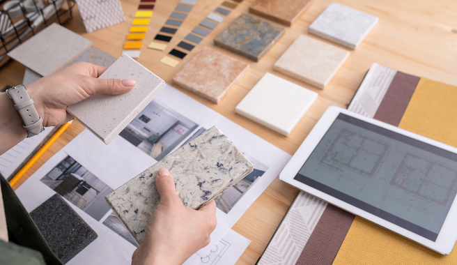 choosing tiles