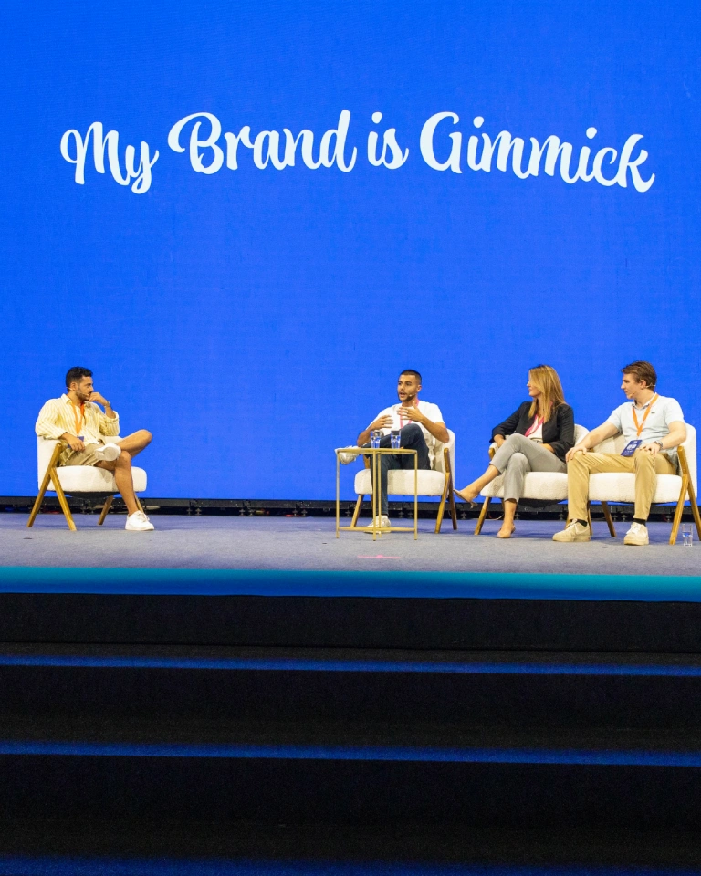 Stephen Ellul on stage discussing AI and growth