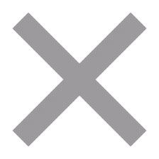 Gray pixelated close icon with an X shape.