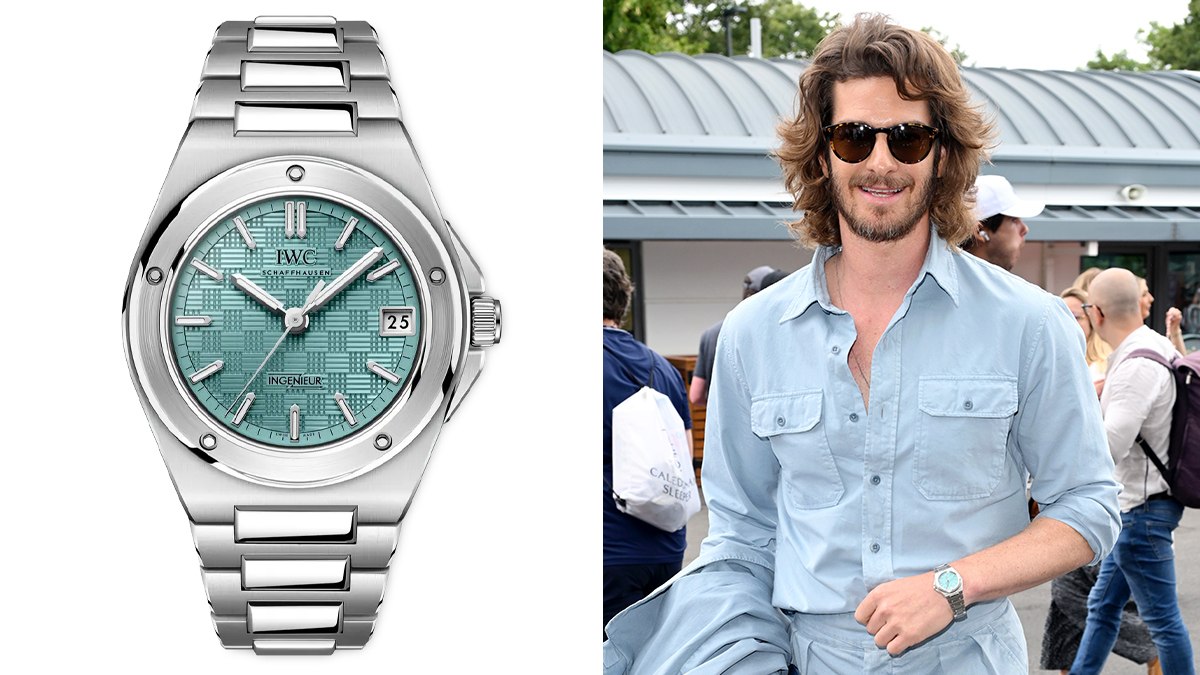 Andrew Garfield wearing the IWC Ingenieur Automatic 35