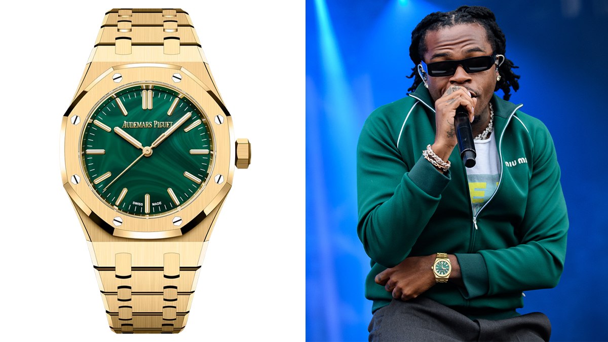Gunna wearing the Audemars Piguet Royal Oak Self-Winding Malachite